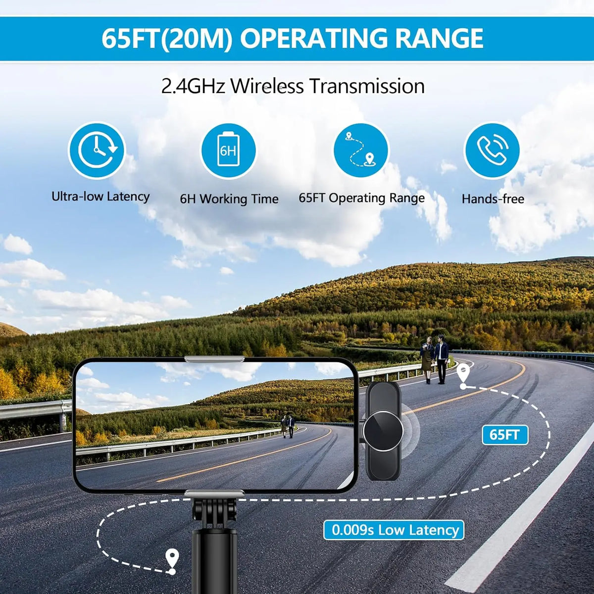 Portable Wireless Lavalier Microphone, 1 Set Professional Wireless Collar Clip Mic for Iphone & Android Phone, Plug-Play Lapel Mic for Video Recording, Teaching, Interviews, Podcast, Tiktok & Vlog, Gift